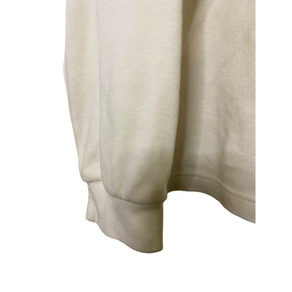 Laura Gayle mock turtleneck cream long sleeve tshirt Sz L -‎ flawed - Picture 2 of 8